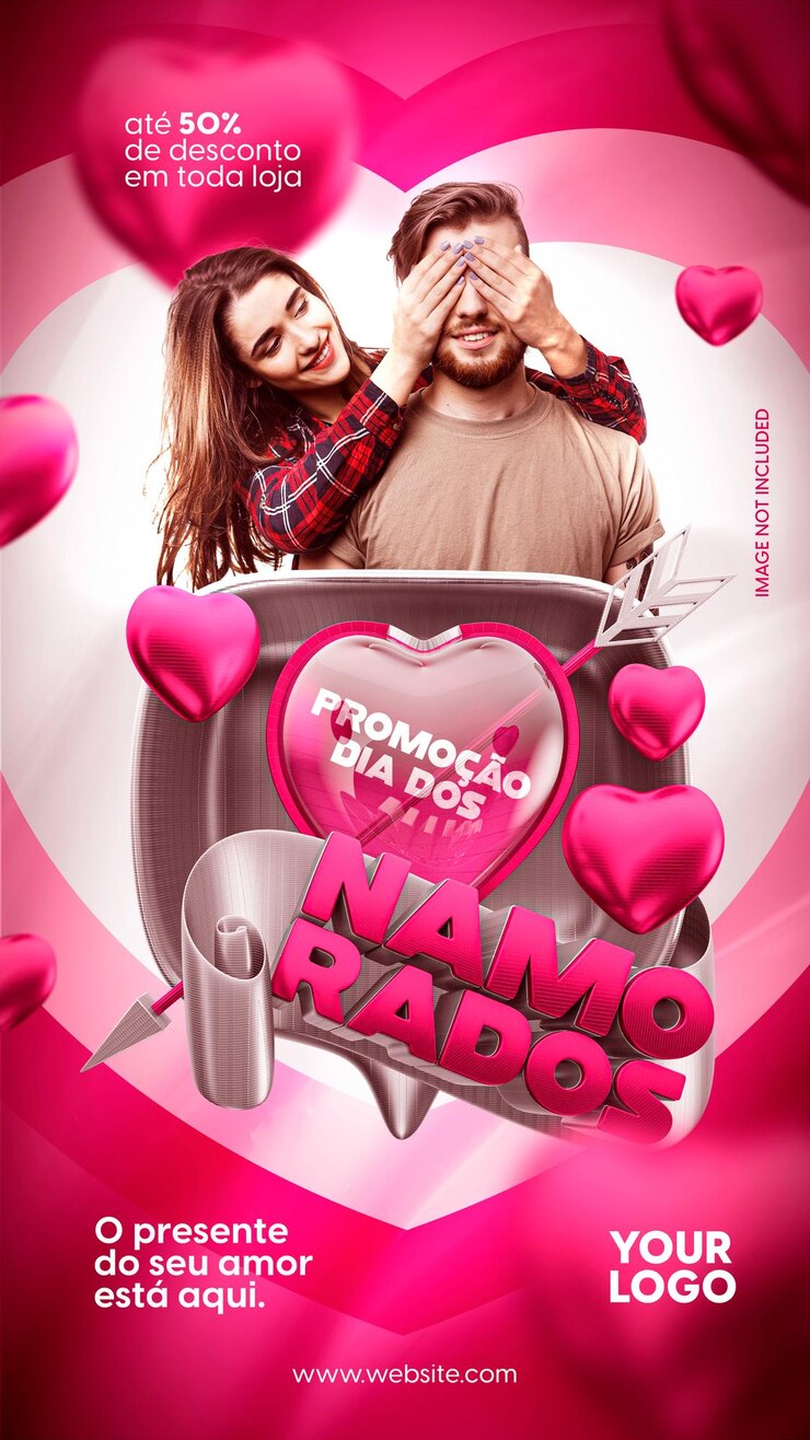 PSD modelo de mídia social para promoção do dia dos namorados no brasil