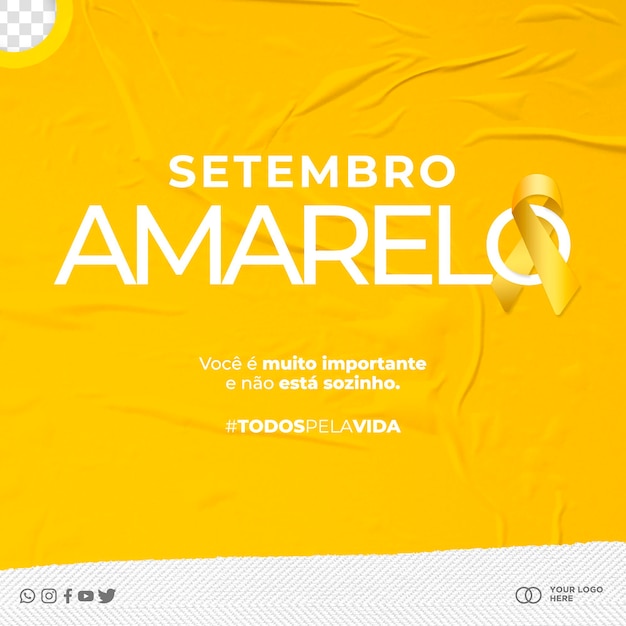 PSD modelo de mídia social prevenção ao suicídio setembro amarelo brasil setembro amarelo no brasil