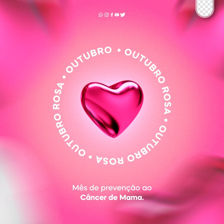 PSD modelo de mídia social psd campanha outubro rosa prevenção do câncer de mama outubro rosa no brasil
