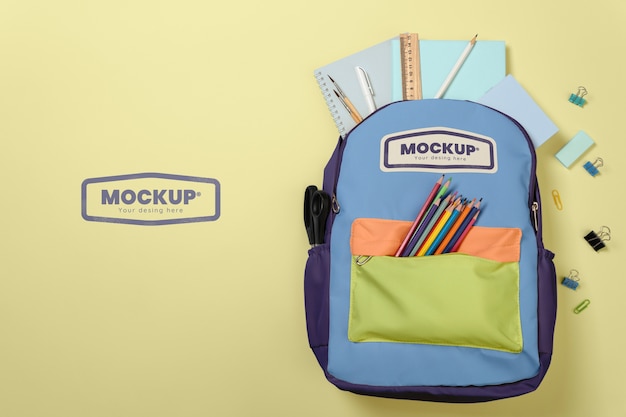 Modelo de mochila de escola Modelo de design