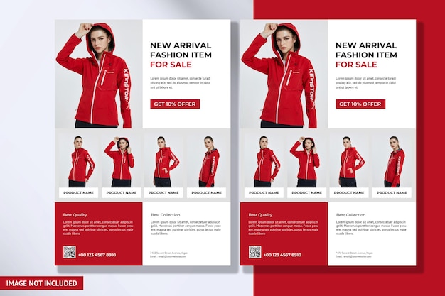 Modelo de moda para panfletos