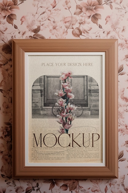 Modelo de moldura vintage na parede