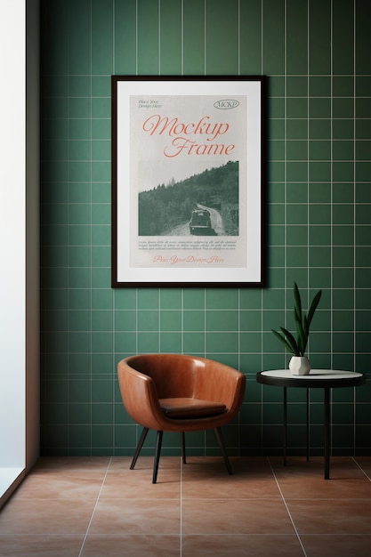 Modelo de moldura vintage na parede