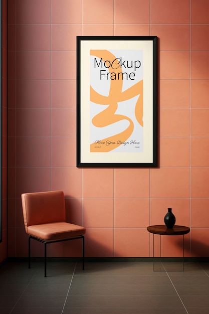 Modelo de moldura vintage na parede