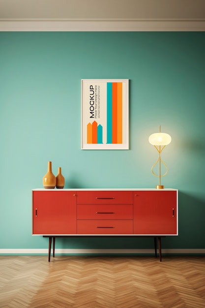 Modelo de moldura vintage na parede