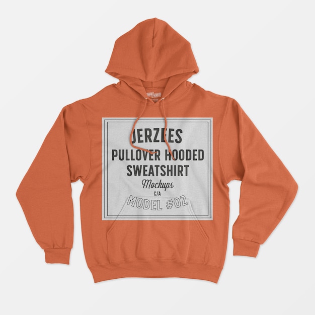 Modelo de moletom com capuz de pulôver Jerzees