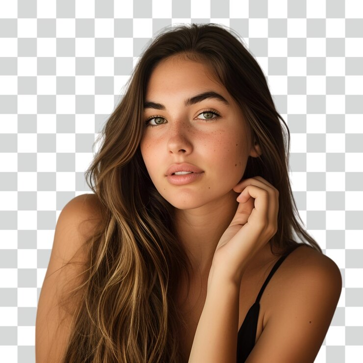 PSD modelo de mulher fundo transparente