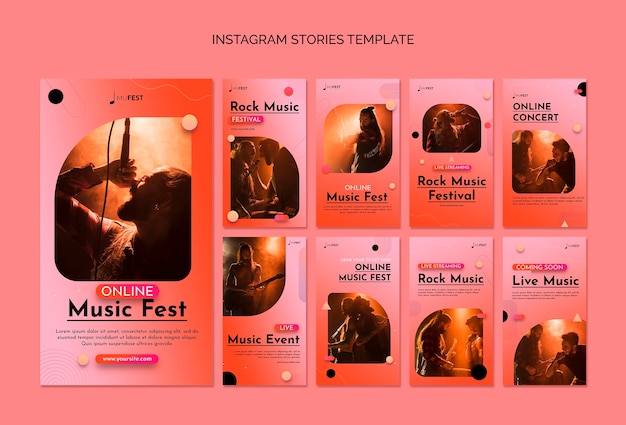 PSD modelo de música até mesmo histórias do instagram