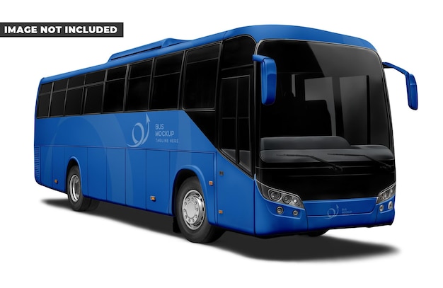 Modelo de ônibus turístico azul