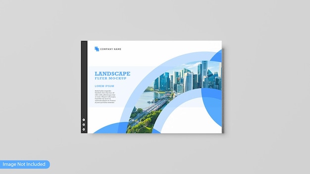 Modelo de panfleto paisagístico PSD a4