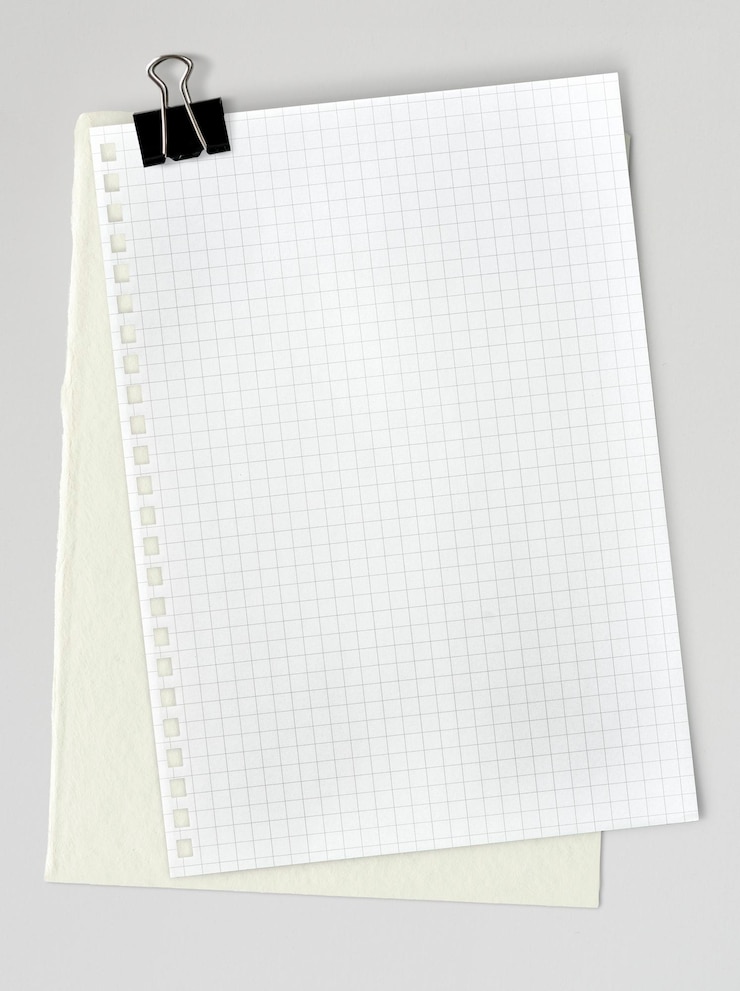 PSD modelo de papel de grade branca em branco
