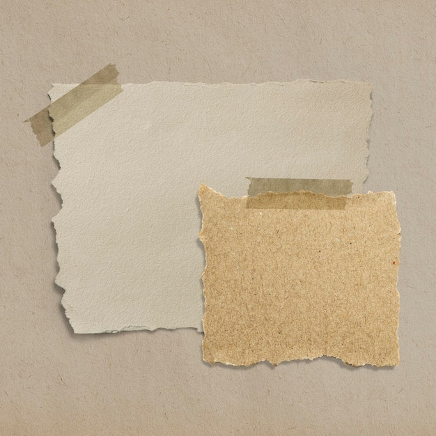 Modelo de papel de nota vintage design em branco ecológico psd