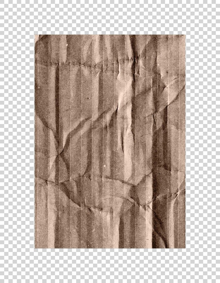 PSD modelo de papel de parede de papelão sobre fundo transparente