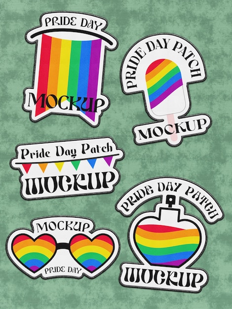 Modelo de patches do Dia do Orgulho