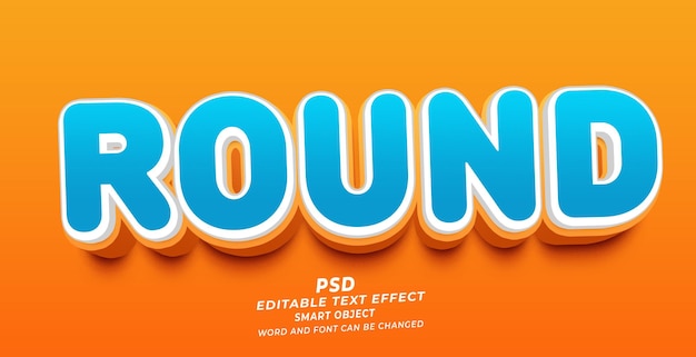 Modelo de photoshop de PSD de texto editável em 3d para jovens