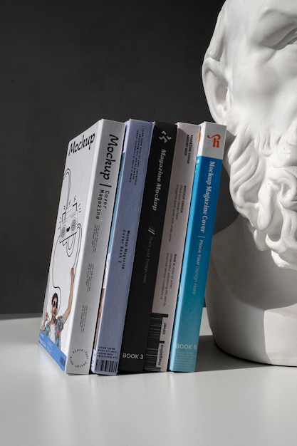 Modelo de pilha de livros de revistas de moda