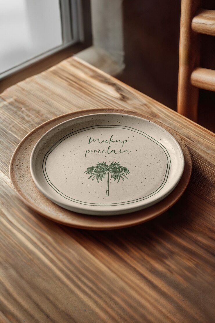 PSD modelo de placa de porcelana