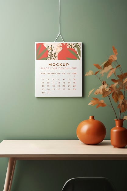 Modelo de planejador e calendário