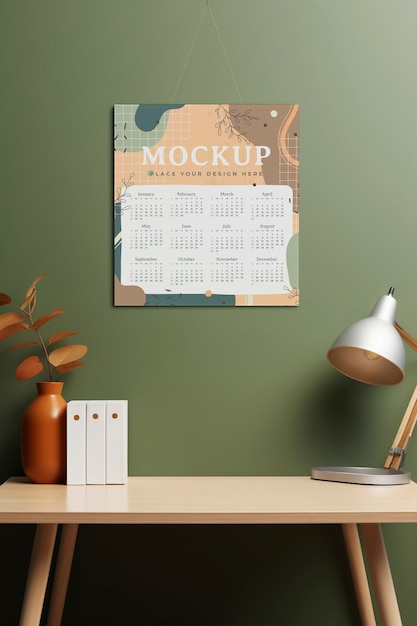 Modelo de planejador e calendário