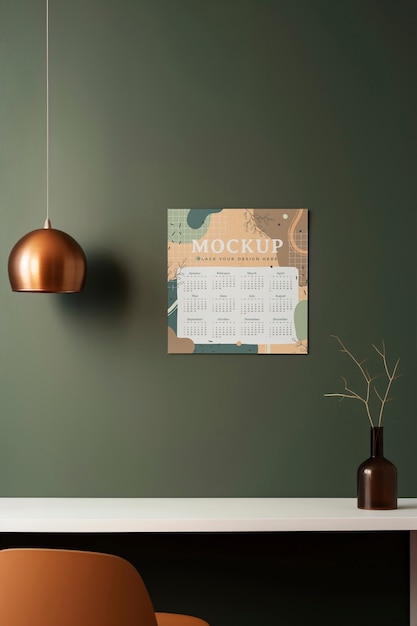 Modelo de planejador e calendário