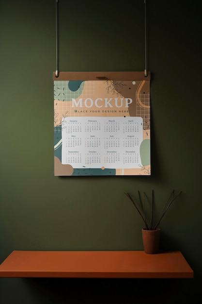 Modelo de planejador e calendário