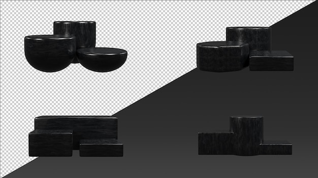 PSD modelo de pódio de formato diferente em 3d