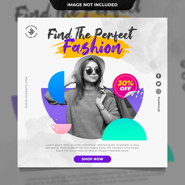 PSD modelo de post de moda do instagram