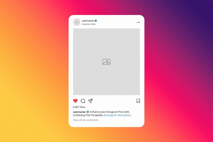 PSD modelo de post para instagram de mídia social em psd