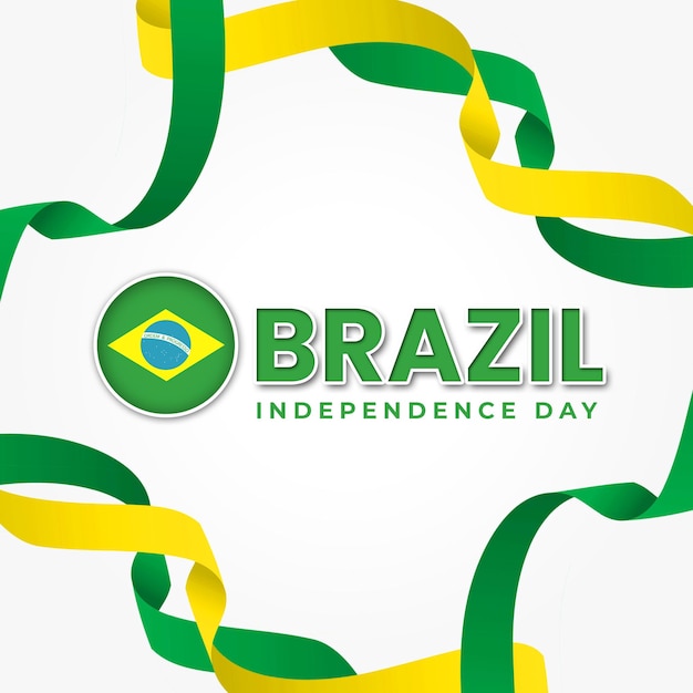 PSD modelo de postagem de banner de mídia social do dia da independência do brasil arquivo psd editável com bandeira do brasil