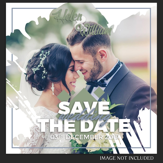 Modelo de postagem de casamento do Instagram