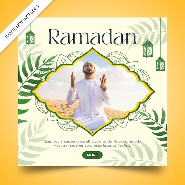 Modelo de postagem de design de mídia social ramadan mubarak