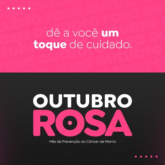 Modelo de postagem de mídia social campanha de outubro rosa de conscientização sobre o câncer de mama