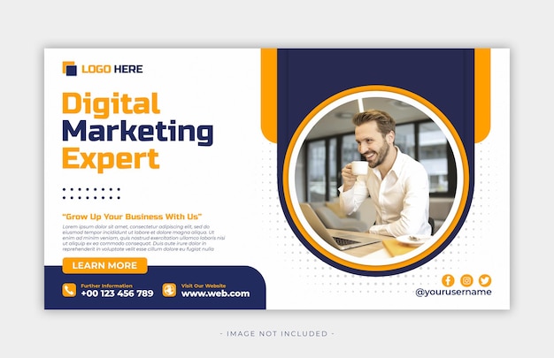 Modelo de postagem de mídia social de marketing digital Premium Psd