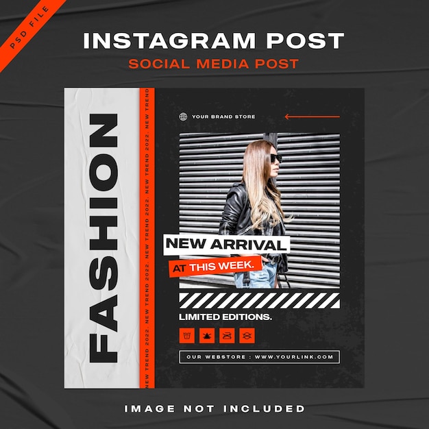 Modelo de postagem de mídia social de moda urbana instagram psd premium