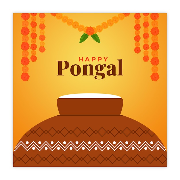 Modelo de postagem de mídia social de Pongal 07