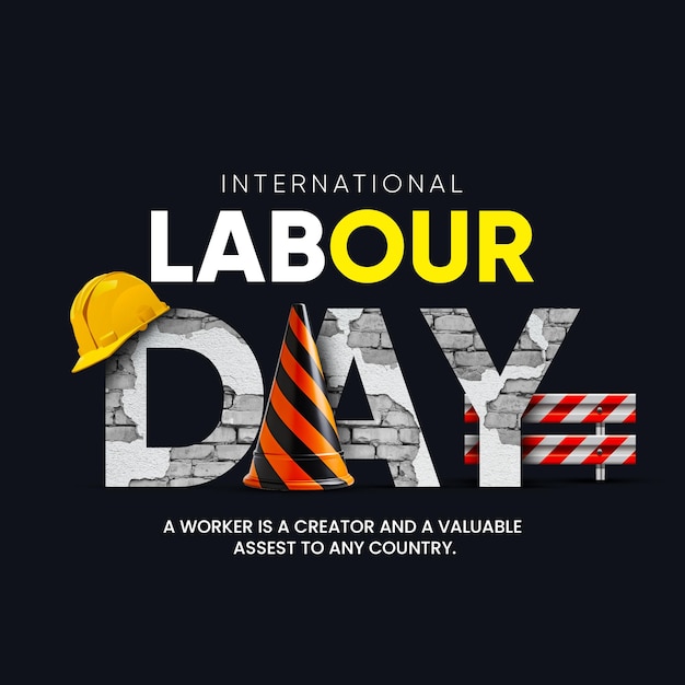 Modelo de postagem de mídia social do Dia Internacional do Trabalho da PSD