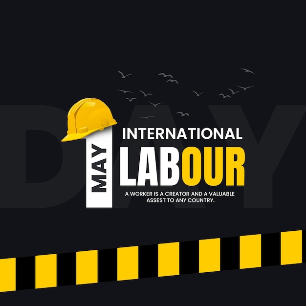 Modelo de postagem de mídia social do Dia Internacional do Trabalho da PSD