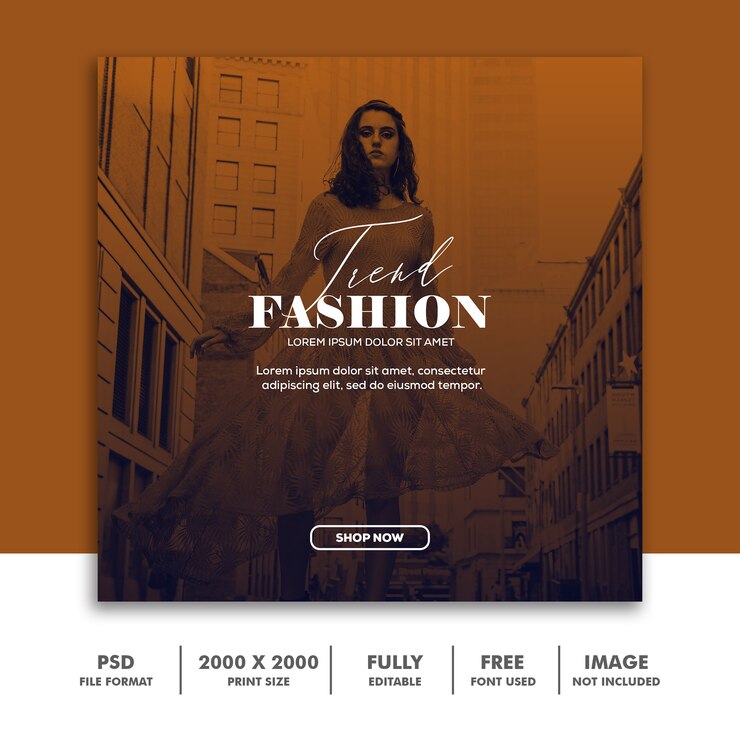 PSD modelo de postagem de mídia social instagram, trand fashion