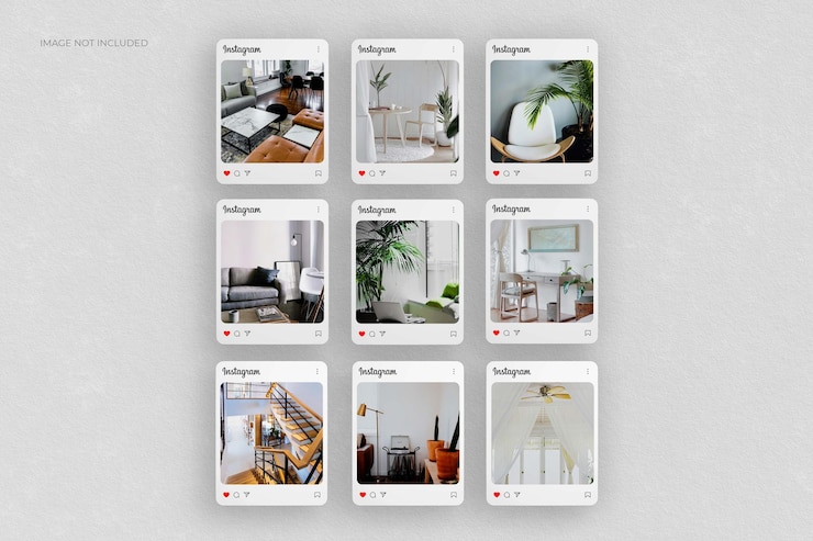 PSD modelo de postagem de mídia social no instagram