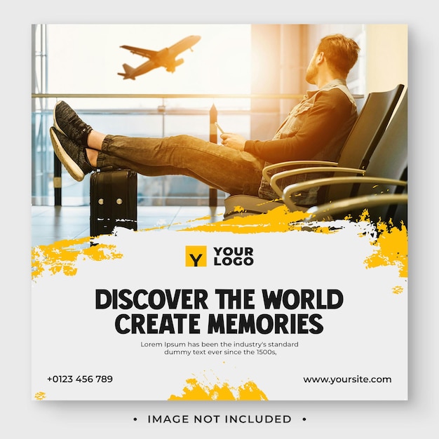 modelo de postagem de viagens e turismo nas redes sociais