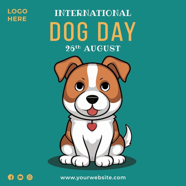 modelo de postagem do dia internacional do cão