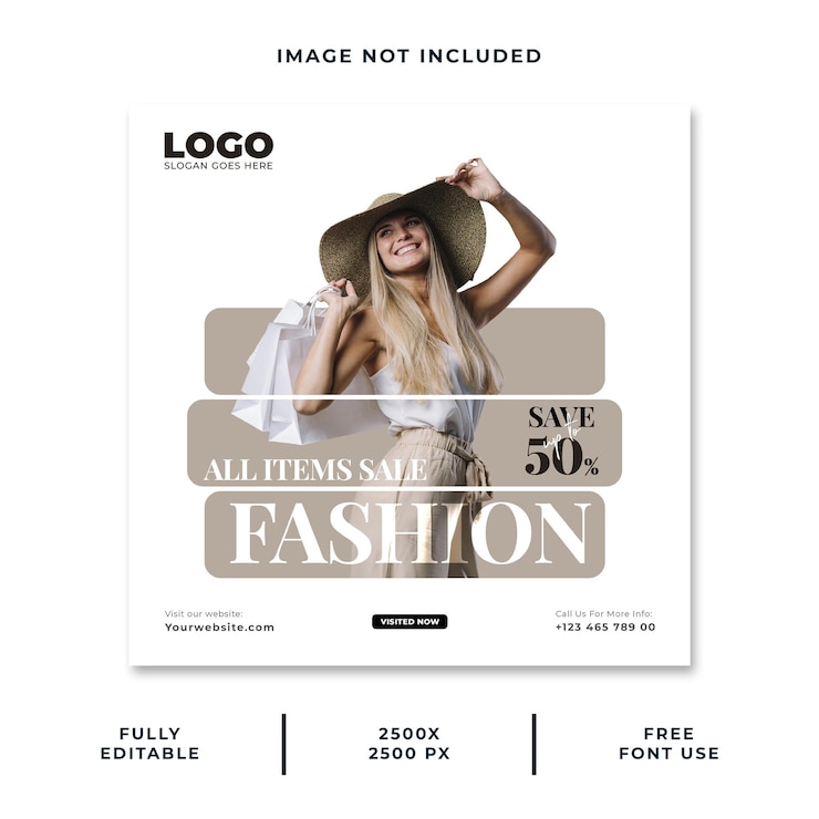 PSD modelo de postagem do instagram de mídia social da nova coleção de moda