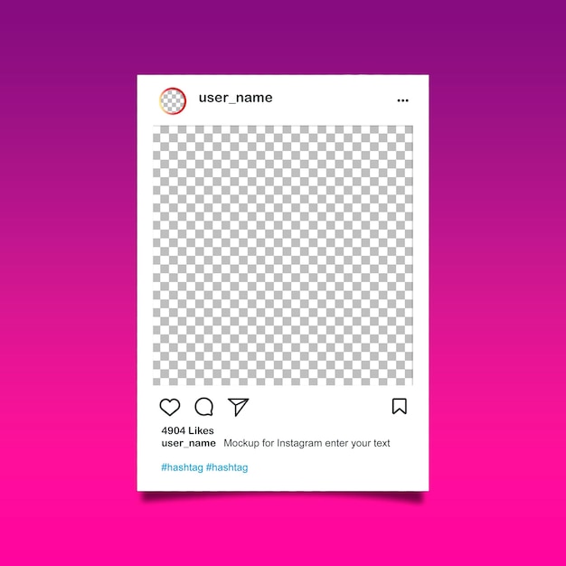 PSD modelo de postagem do instagram psd