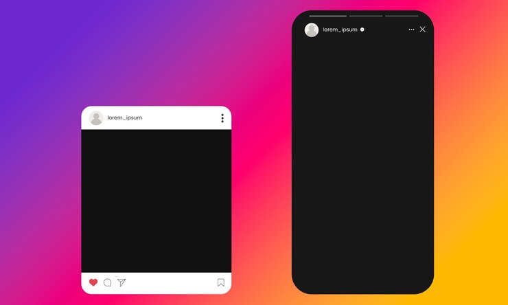 PSD modelo de postagem e história do instagram