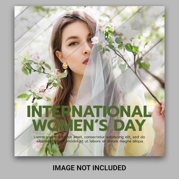 Modelo de postagem no Instagram do Dia Internacional da Mulher