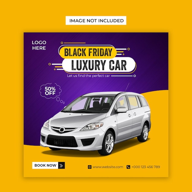 Modelo de postagem no instagram para carros de luxo black friday