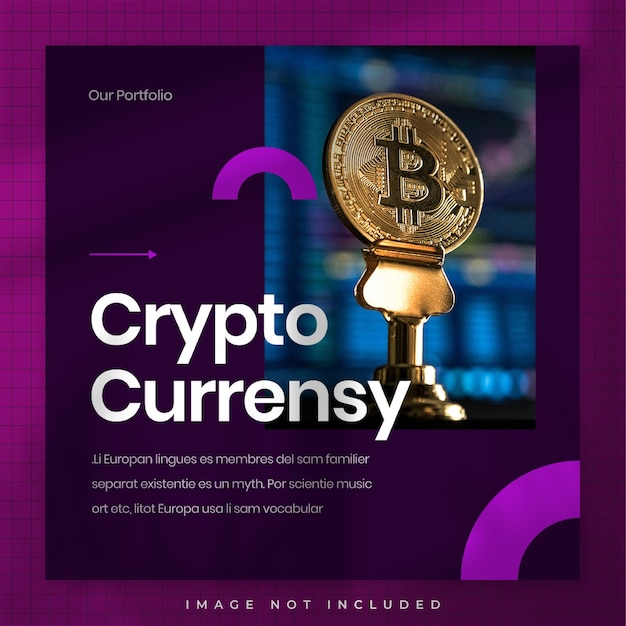Modelo de postagens de mídia social de design futurista Metaverse Crypto