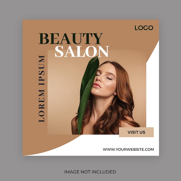 Modelo de postagens de mídia social de salão de beleza
