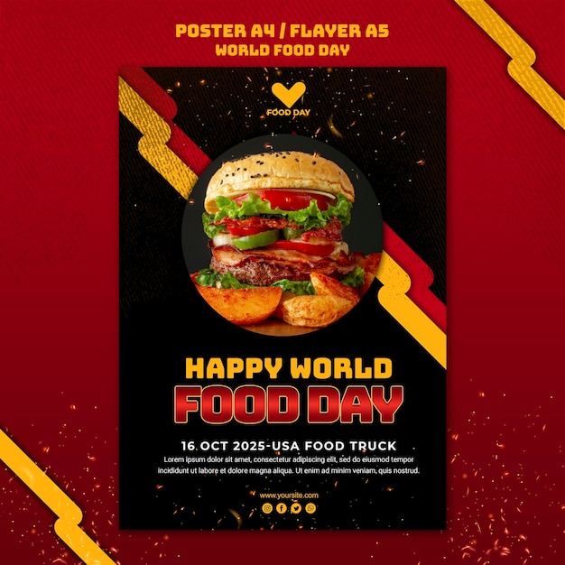 Modelo de pôster do Dia Mundial da Alimentação