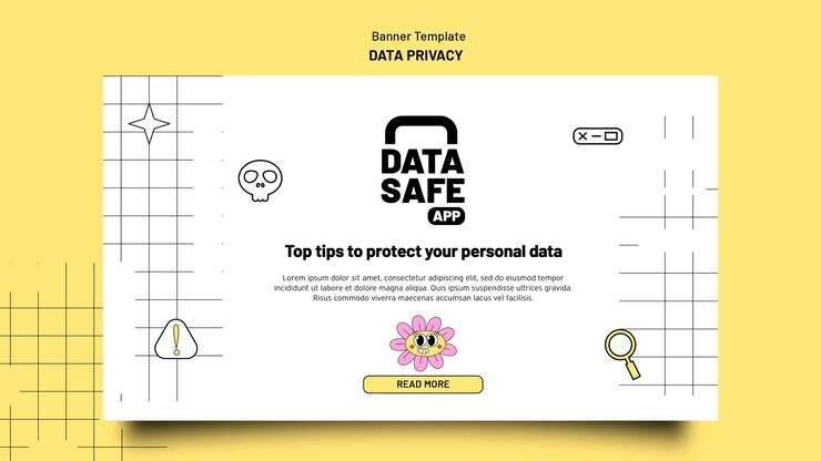 PSD modelo de privacidade de dados de design plano